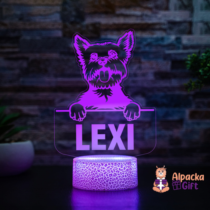 Lampă 3D Yorkie [3]