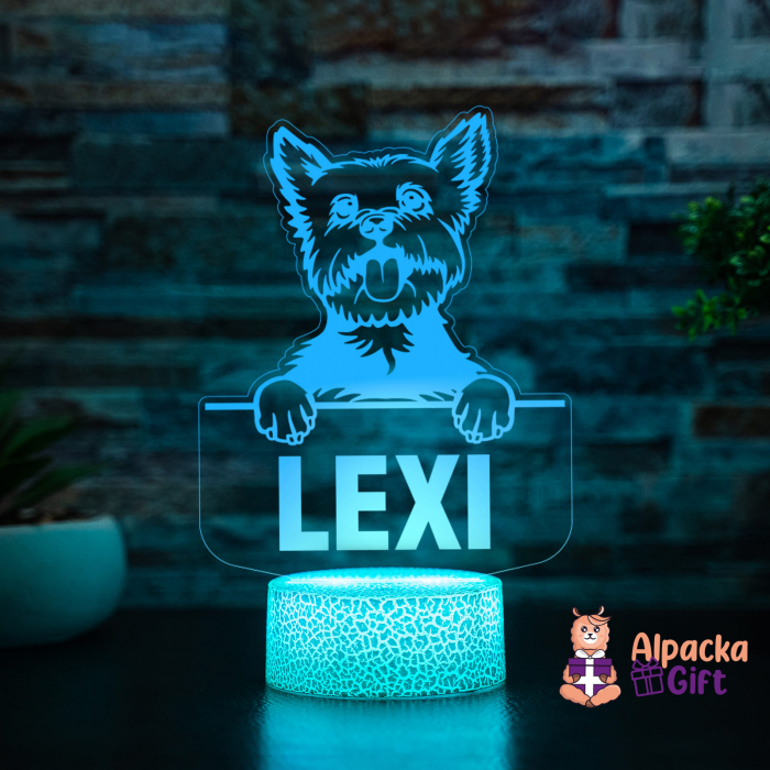 Lampă 3D Yorkie [5]