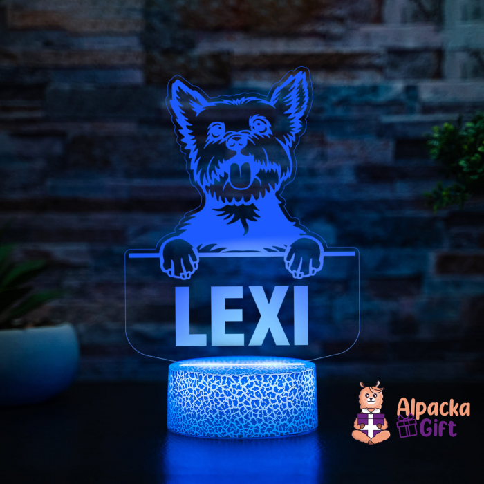 Lampă 3D Yorkie [2]