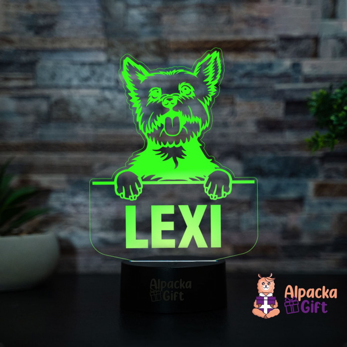 Lampă 3D Yorkie [4]