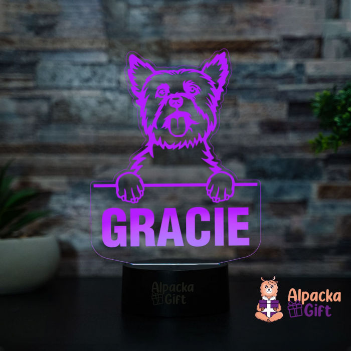 Lampă 3D Yorkshire Terrier [4]