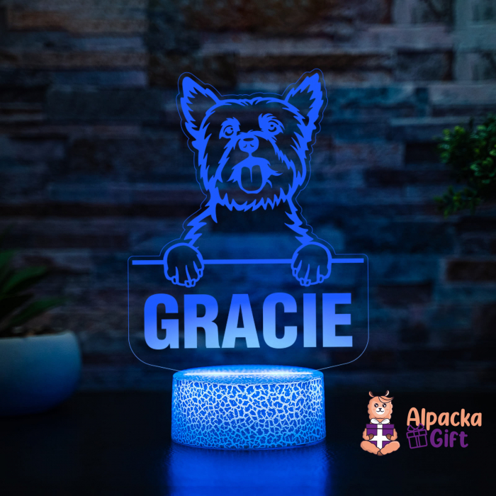 Lampă 3D Yorkshire Terrier [3]