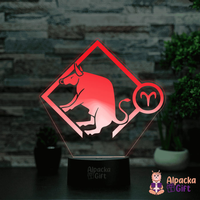 Lampă 3D Zodia Taur [2]