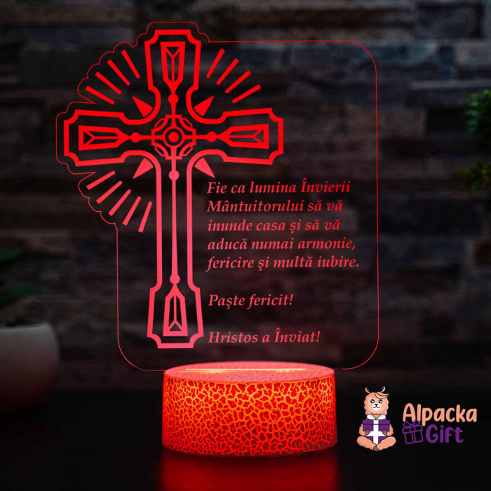 Lampă 3D - Cruce 2 [4]