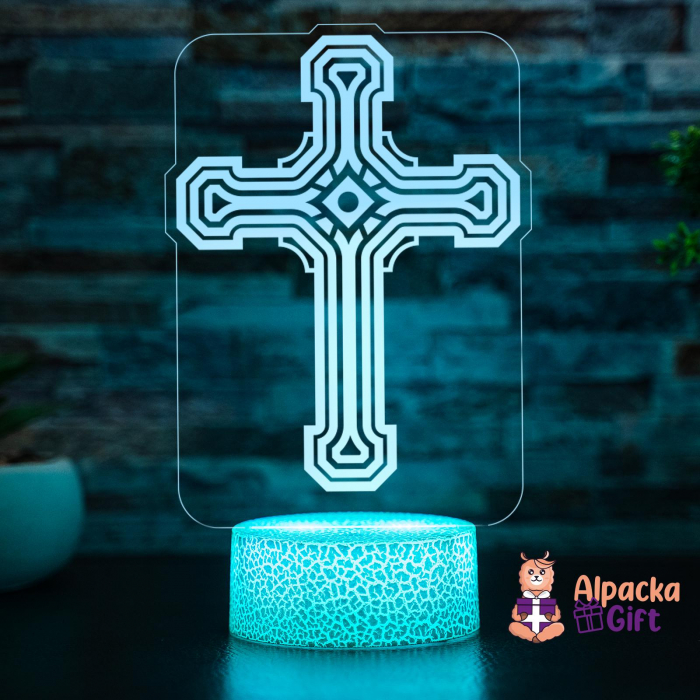 Lampă 3D - Cruce 1 [5]