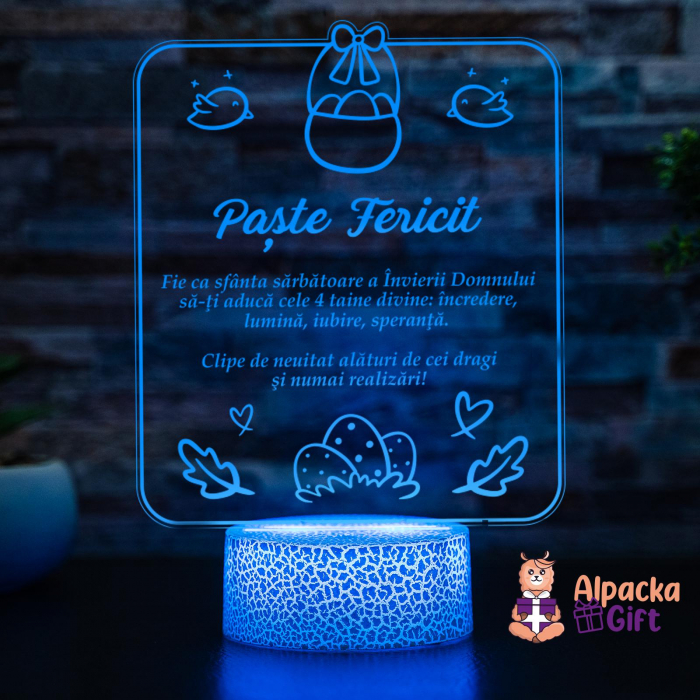 Lampă 3D - Paște Fericit [2]