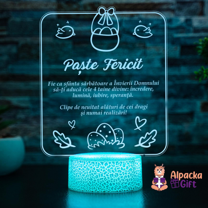 Lampă 3D - Paște Fericit [5]