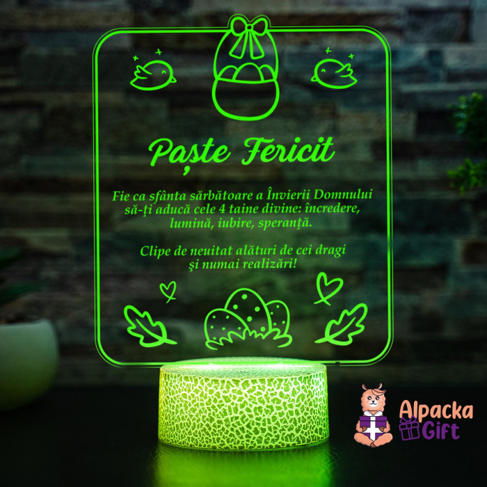 Lampă 3D - Paște Fericit [6]