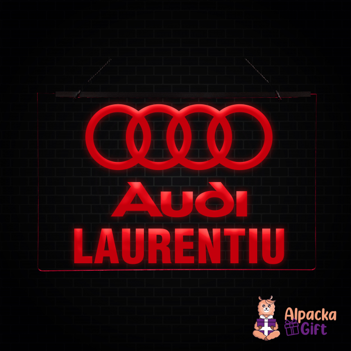 Placheta LED - AUDI + Nume [2]
