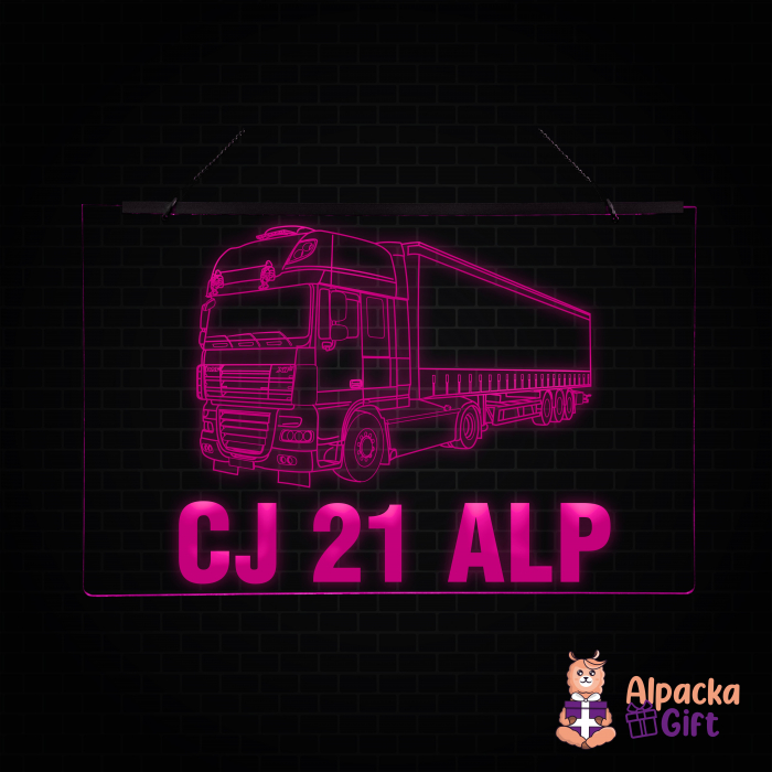 Placheta LED -Camion DAF + Nr Inmatriculare [1]