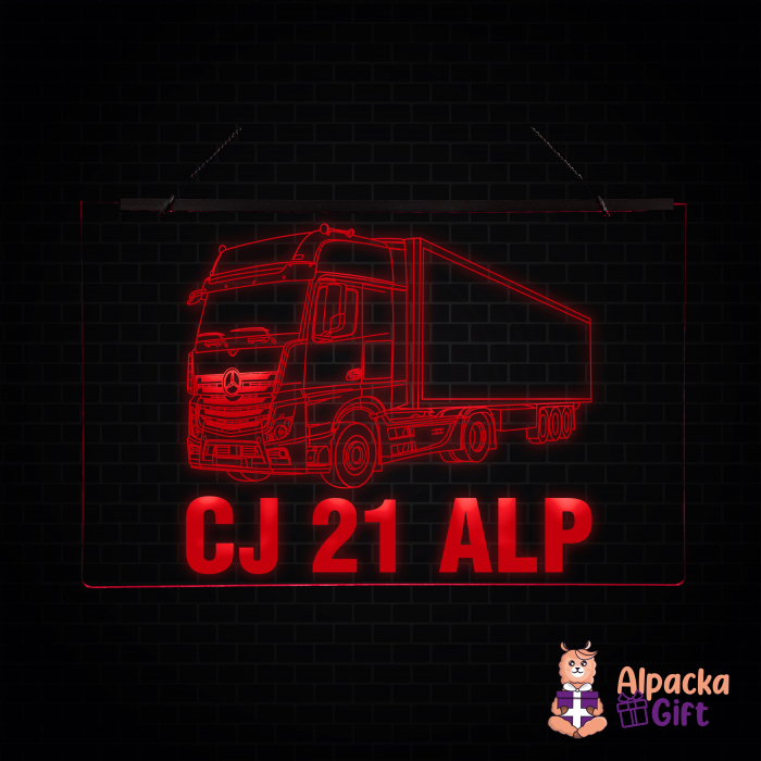 Placheta LED - Camion Mercedes Actros + Nr Inmatriculare [2]