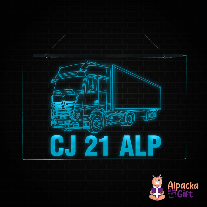 Placheta LED - Camion Mercedes Actros + Nr Inmatriculare [3]