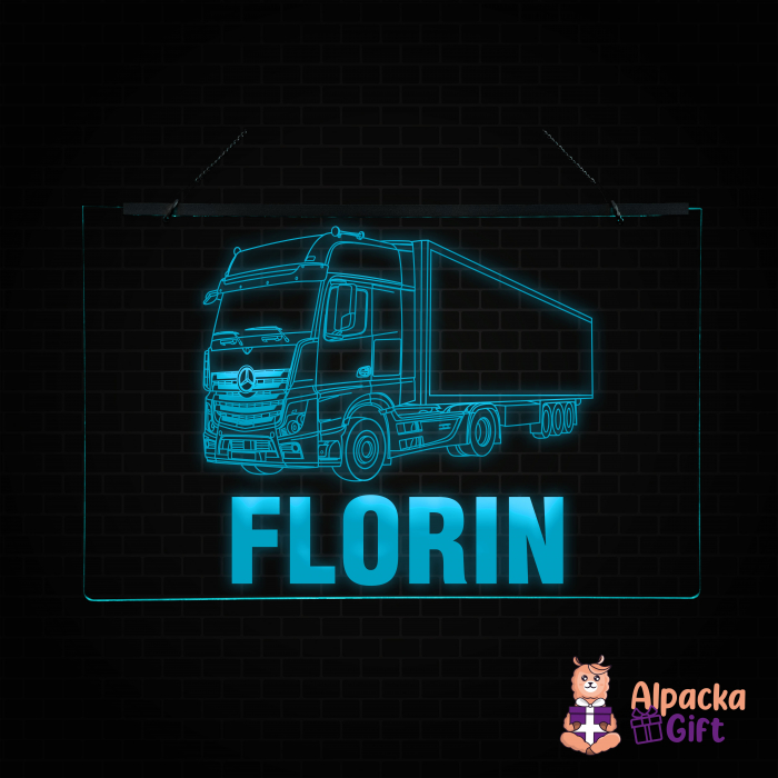 Placheta LED - Camion Mercedes Actros + Nume [3]