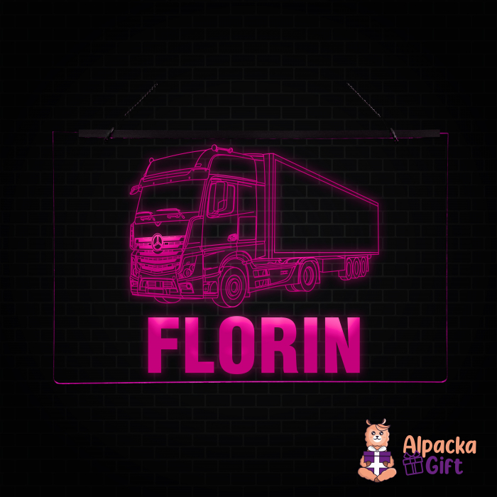 Placheta LED - Camion Mercedes Actros + Nume [5]