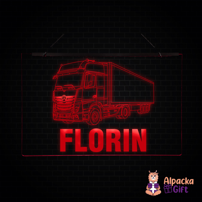 Placheta LED - Camion Mercedes Actros + Nume [2]