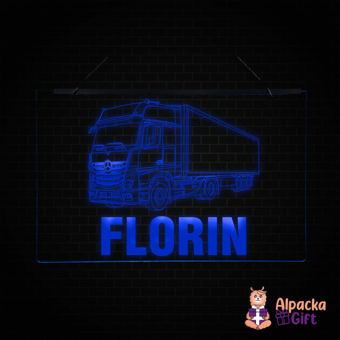 Placheta LED - Camion Mercedes Actros + Nume [4]