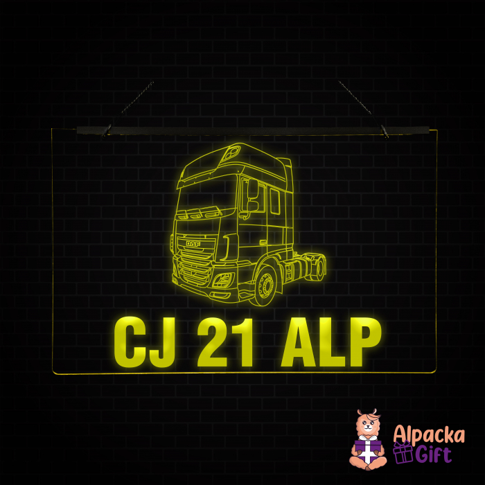 Placheta LED - Cap DAF + Nr Inmatriculare [2]