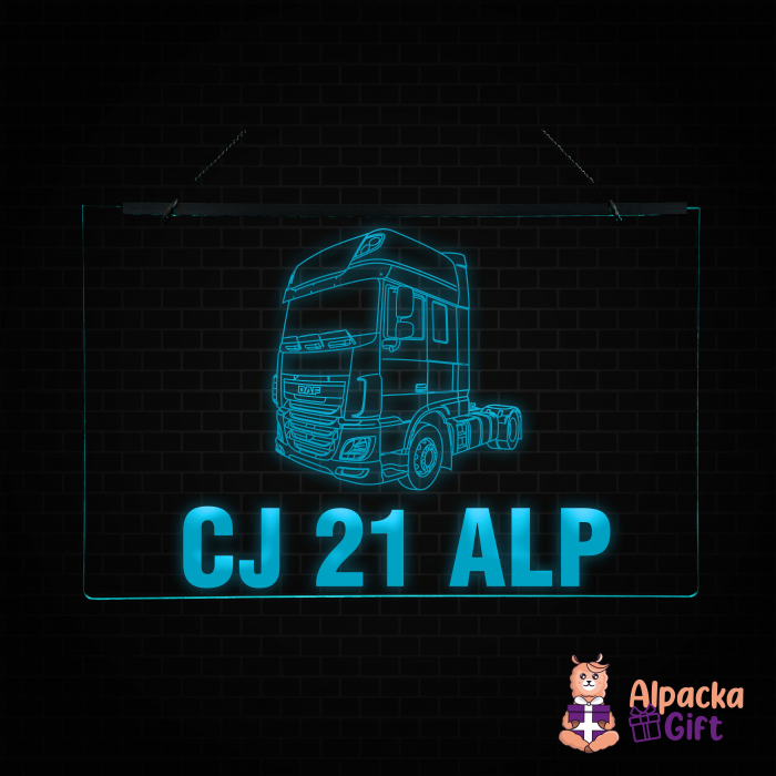 Placheta LED - Cap DAF + Nr Inmatriculare [3]