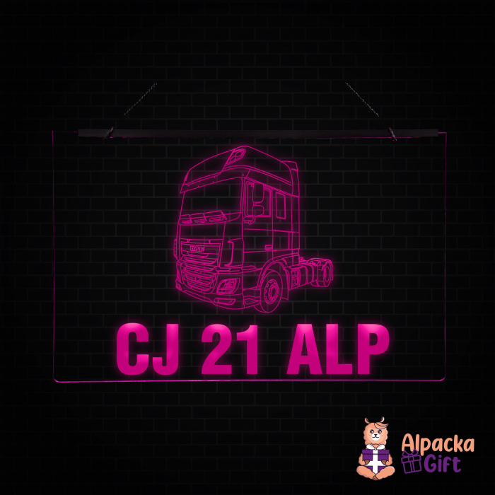 Placheta LED - Cap DAF + Nr Inmatriculare [5]