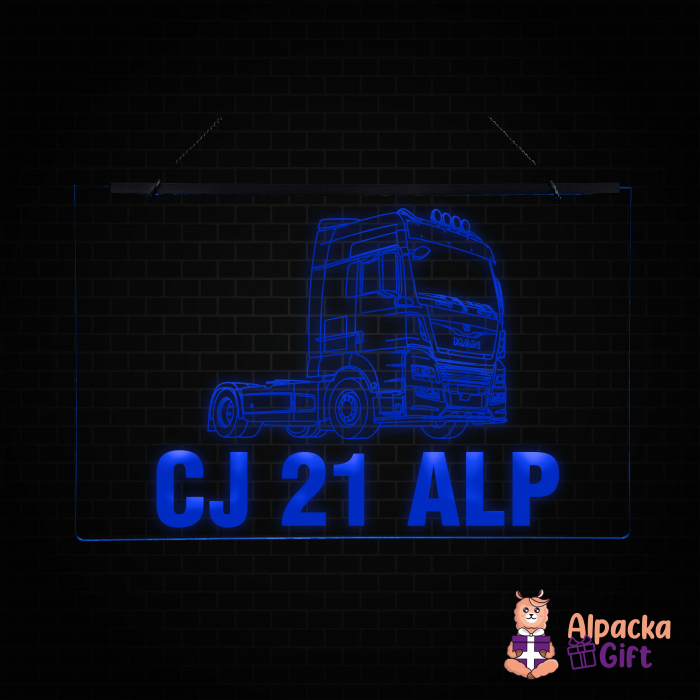 Placheta LED - Cap MAN + Nr Inmatriculare [4]