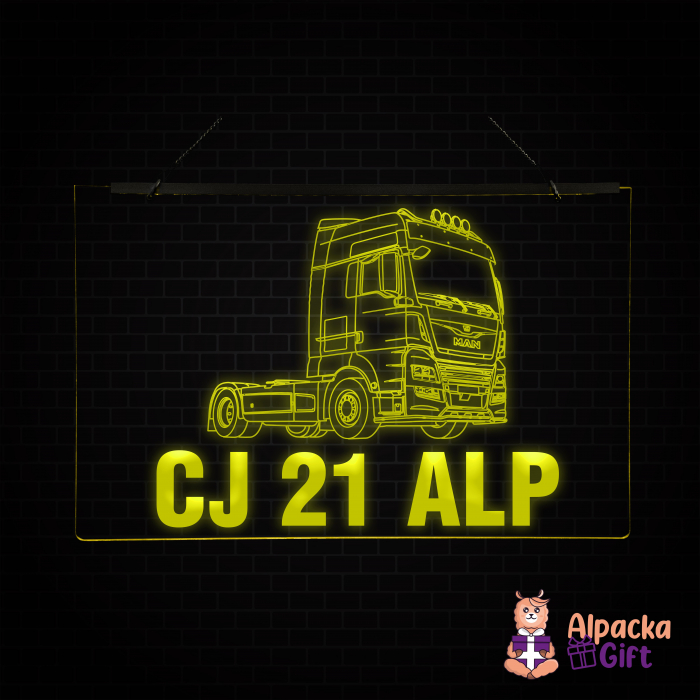 Placheta LED - Cap MAN + Nr Inmatriculare [2]