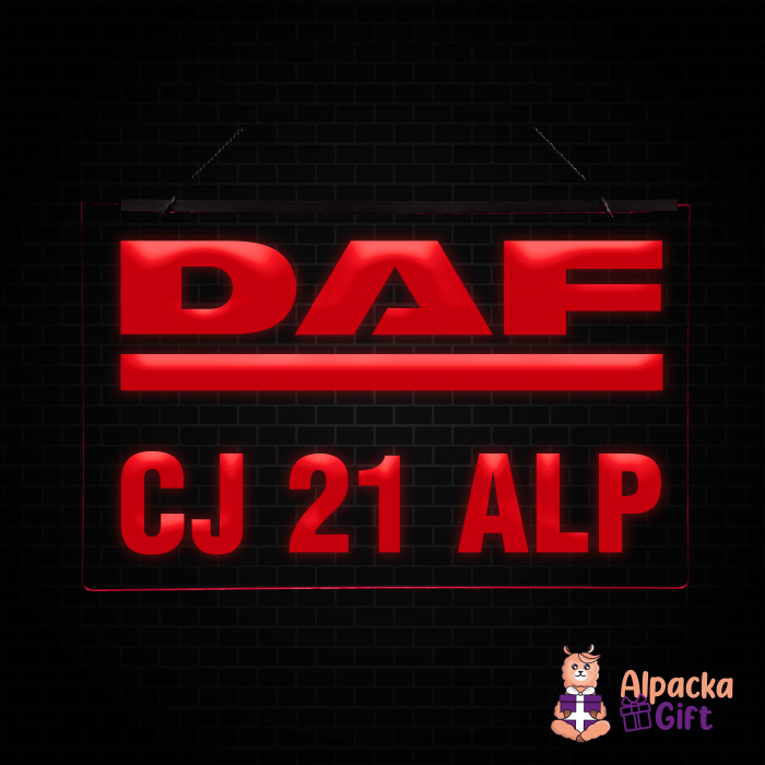 Placheta LED - DAF + Numar de inmatriculare [2]
