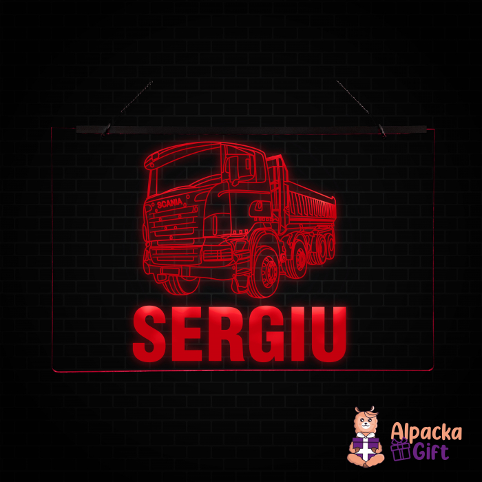Placheta LED - Mașina Ta + Nume [3]