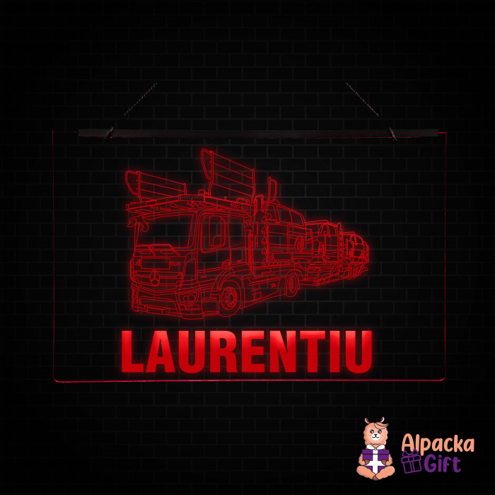 Placheta LED - Mașina Ta + Nume [4]
