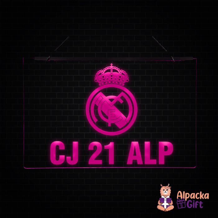 Placheta LED - REAL MADRID + Numar de inmatriculare [5]