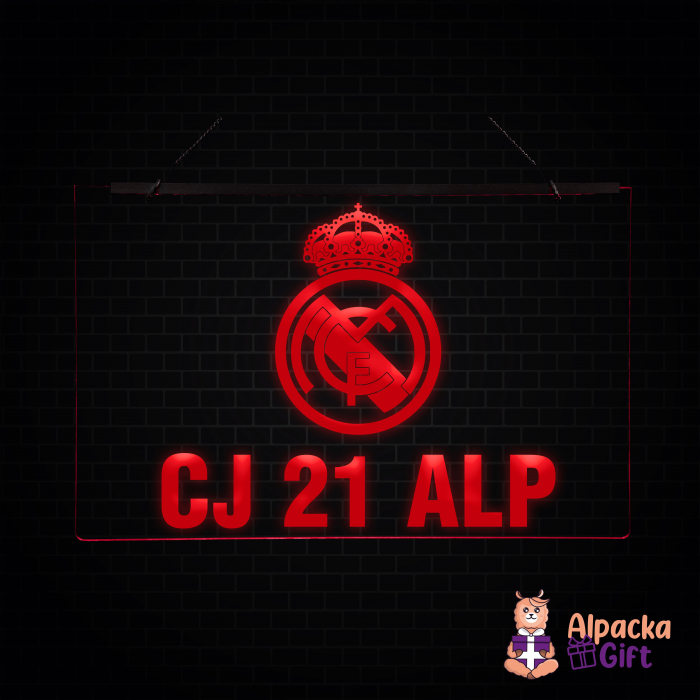 Placheta LED - REAL MADRID + Numar de inmatriculare [2]