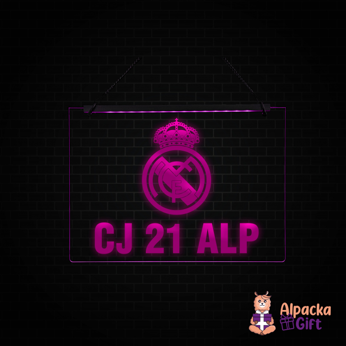 Placheta LED - REAL MADRID + Numar de inmatriculare [3]