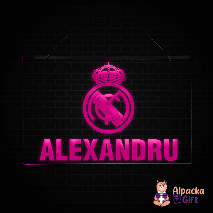 Placheta LED - REAL MADRID + Nume [5]