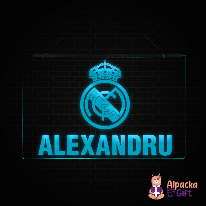 Placheta LED - REAL MADRID + Nume [3]