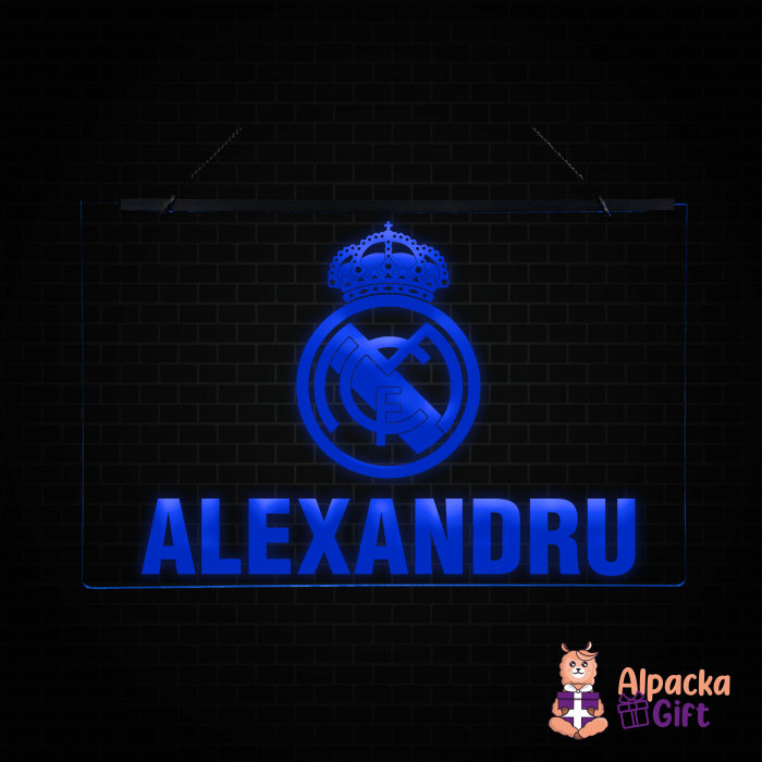 Placheta LED - REAL MADRID + Nume [4]