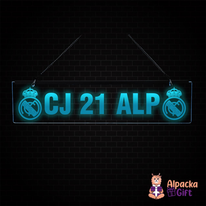 Placheta LED - Real Madrid + Nr. Inmatriculare [2]