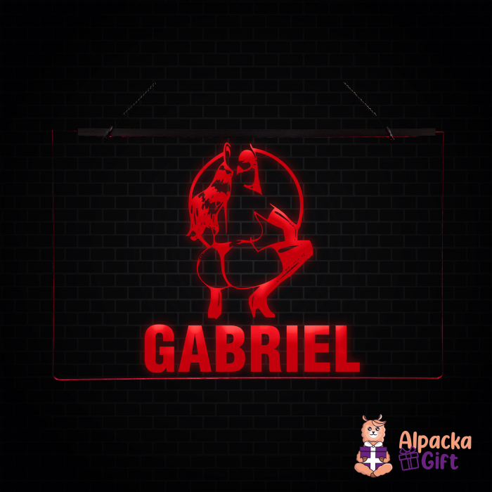 Placheta LED - Silueta1 + Nume [2]