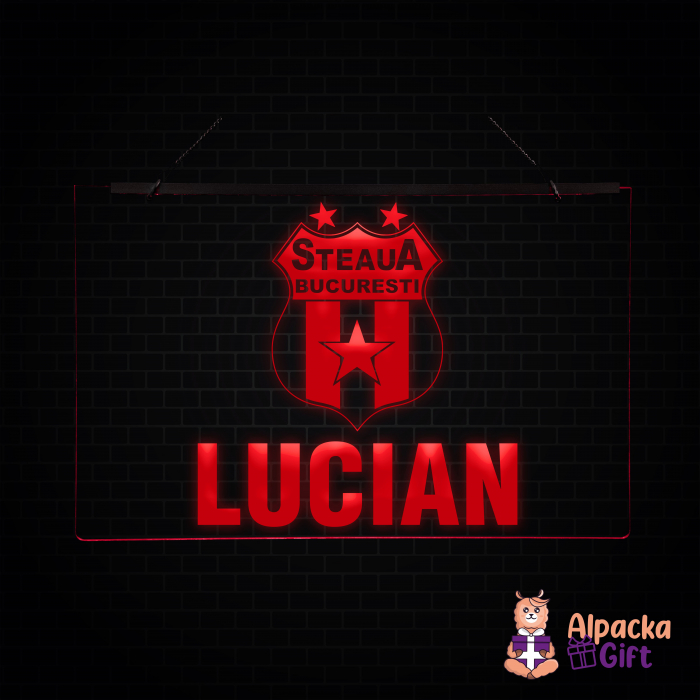 Placheta LED - Steaua Bucuresti + Nume [2]