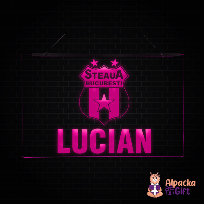 Placheta LED - Steaua Bucuresti + Nume [5]