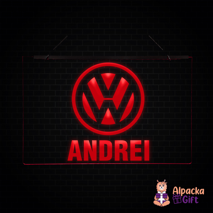 Placheta LED - Volkswagen + Nume [2]