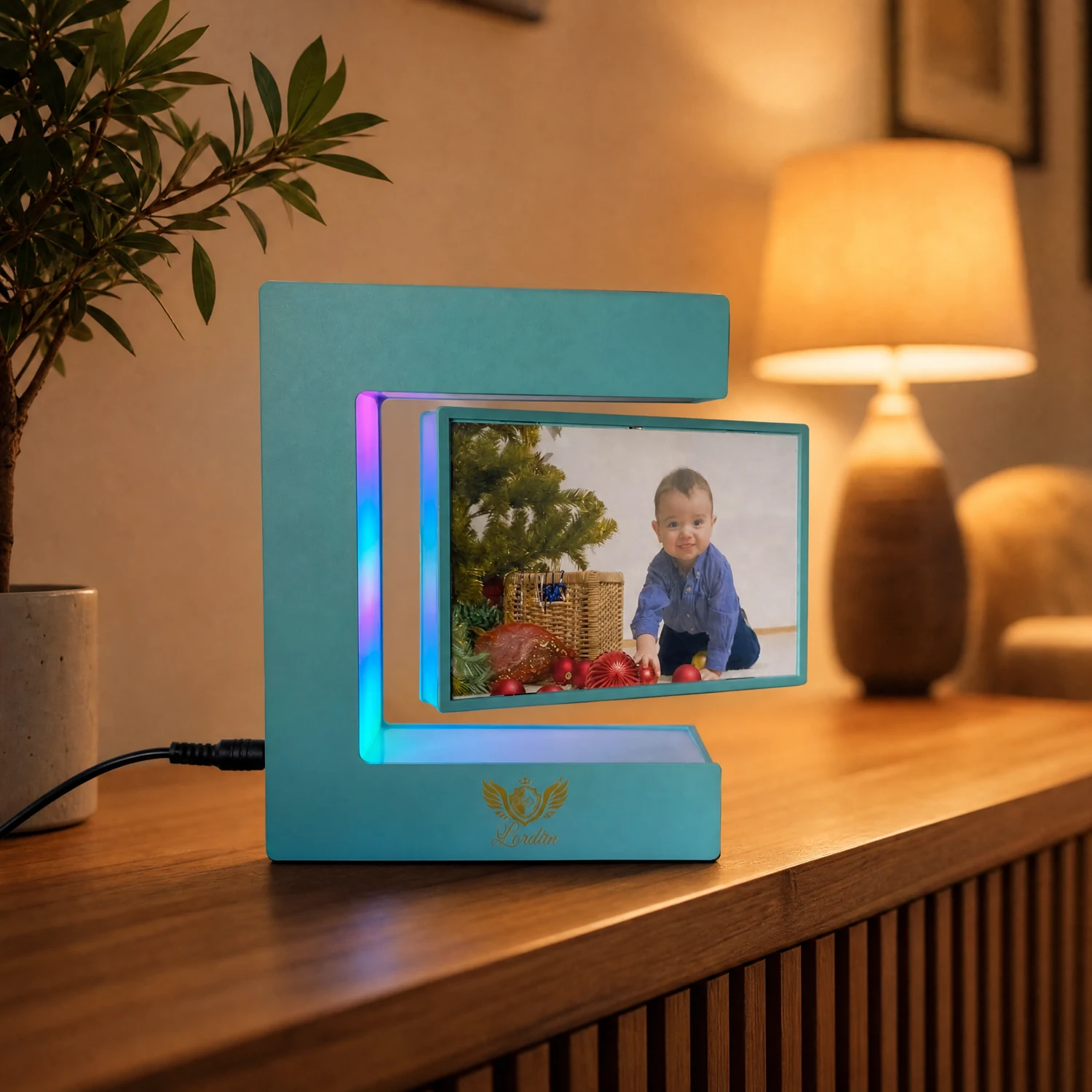 Ramă Foto Levitantă cu LED RGB Alpacka Gift [4]