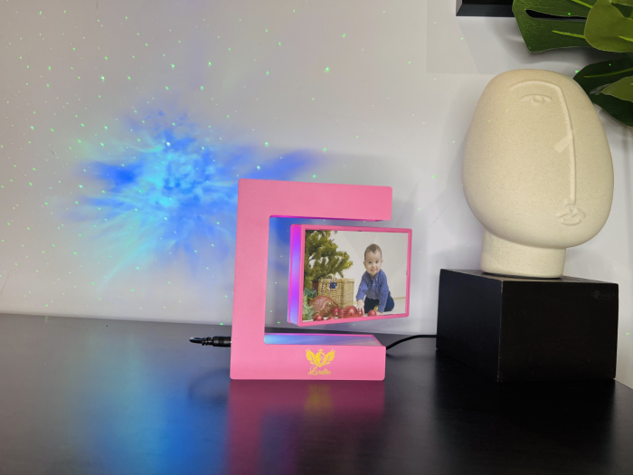Lampă Levitantă Tip Tablou Roz (Dreptunghiular) [5]