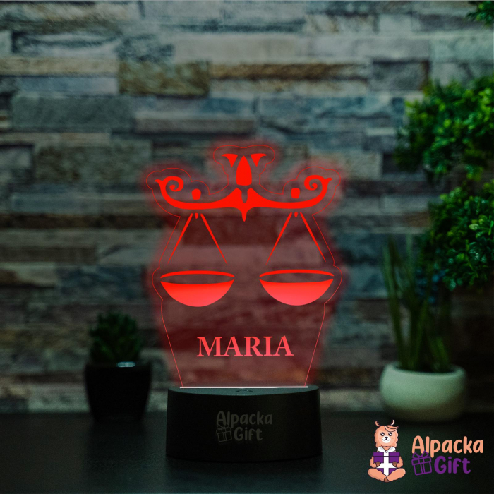 Lampă 3D - Zodia Balantă [4]