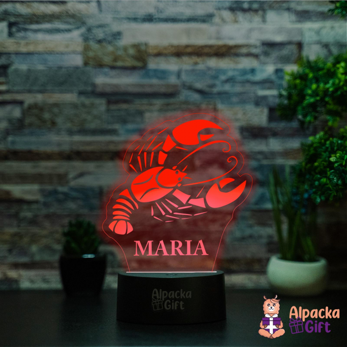 Lampă 3D - Zodia Rac [4]