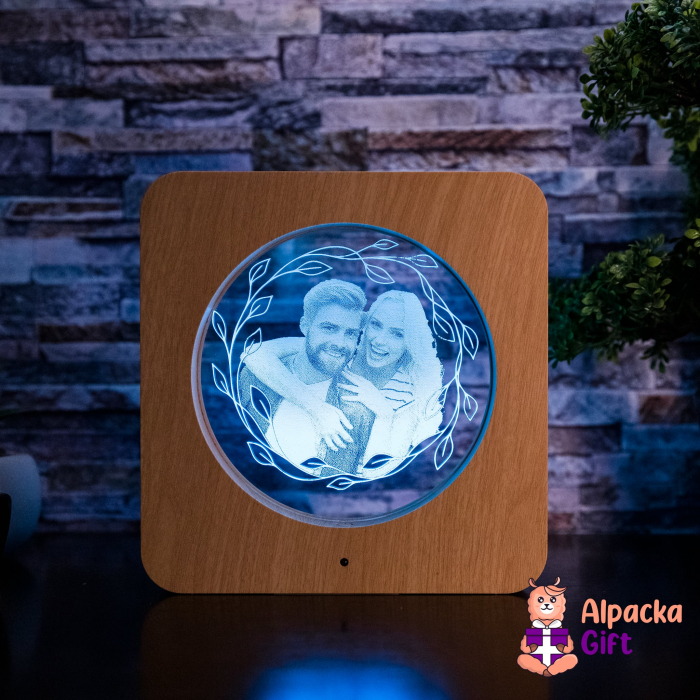 Ramă de Masă LED - Coroană cu Frunze [5]