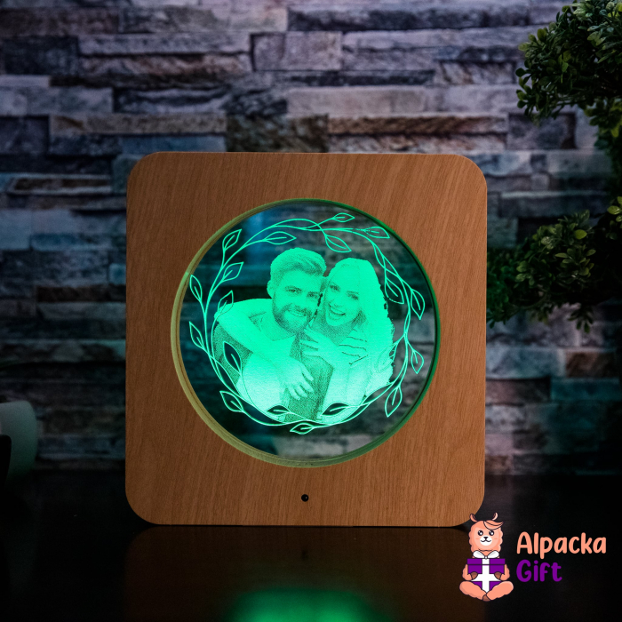 Ramă de Masă LED - Coroană cu Frunze [2]