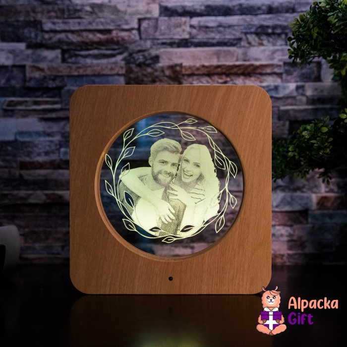 Ramă de Masă LED - Coroană cu Frunze [4]