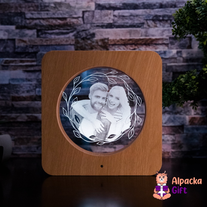 Ramă de Masă LED - Coroană cu Frunze [7]