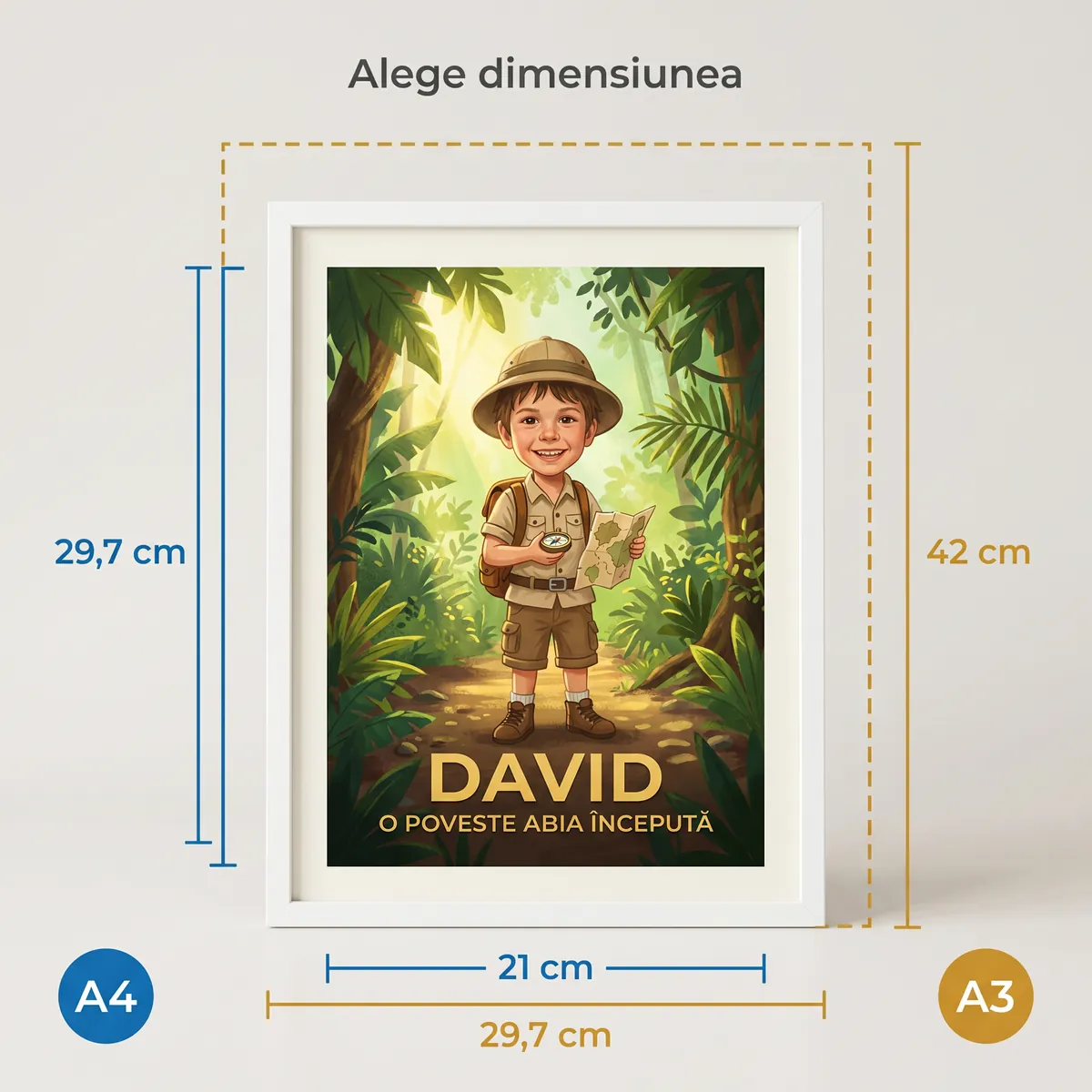 Tablou personalizat Micul Explorator - cadou copii Alpacka Gift [4]