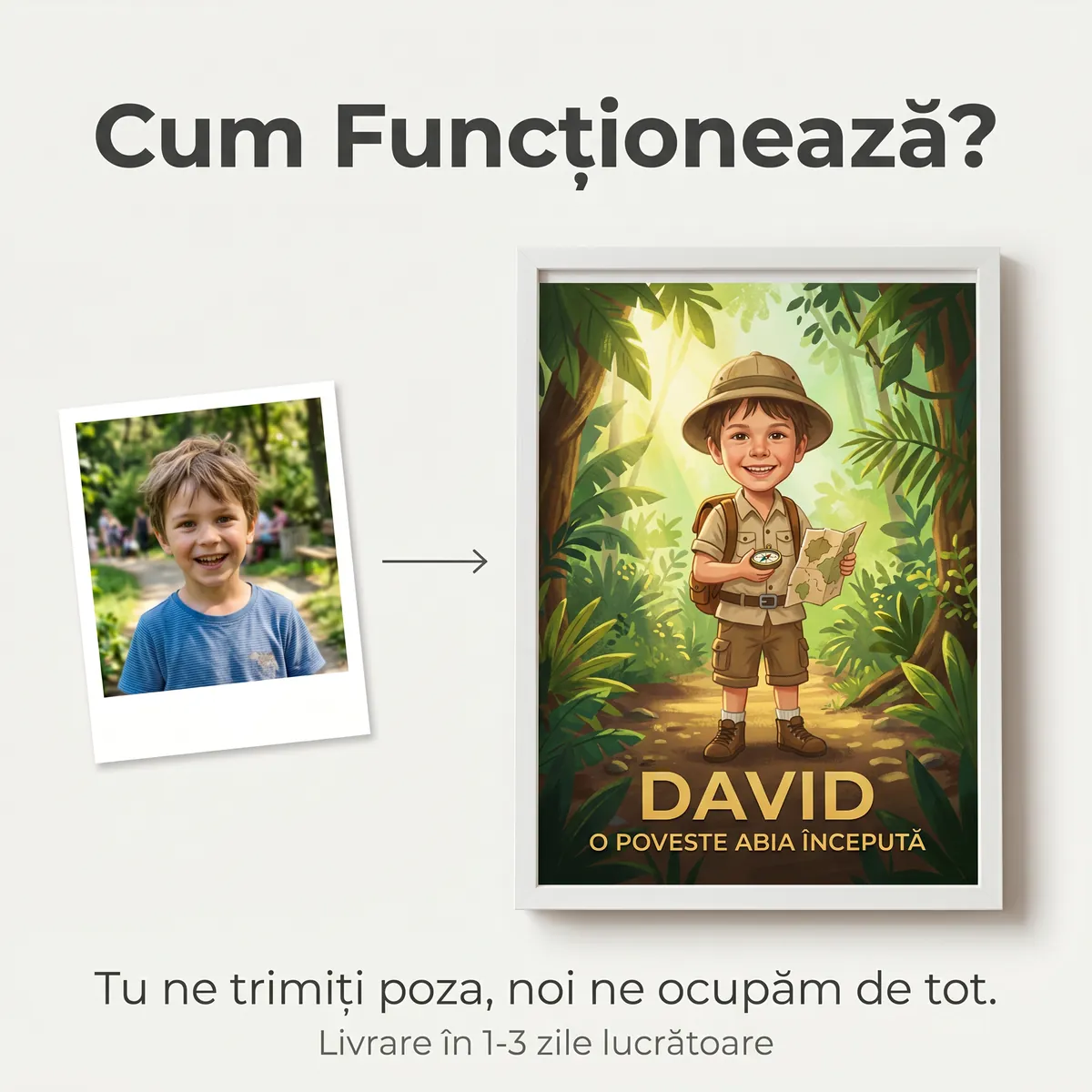 Tablou personalizat Micul Explorator - cadou copii Alpacka Gift [5]