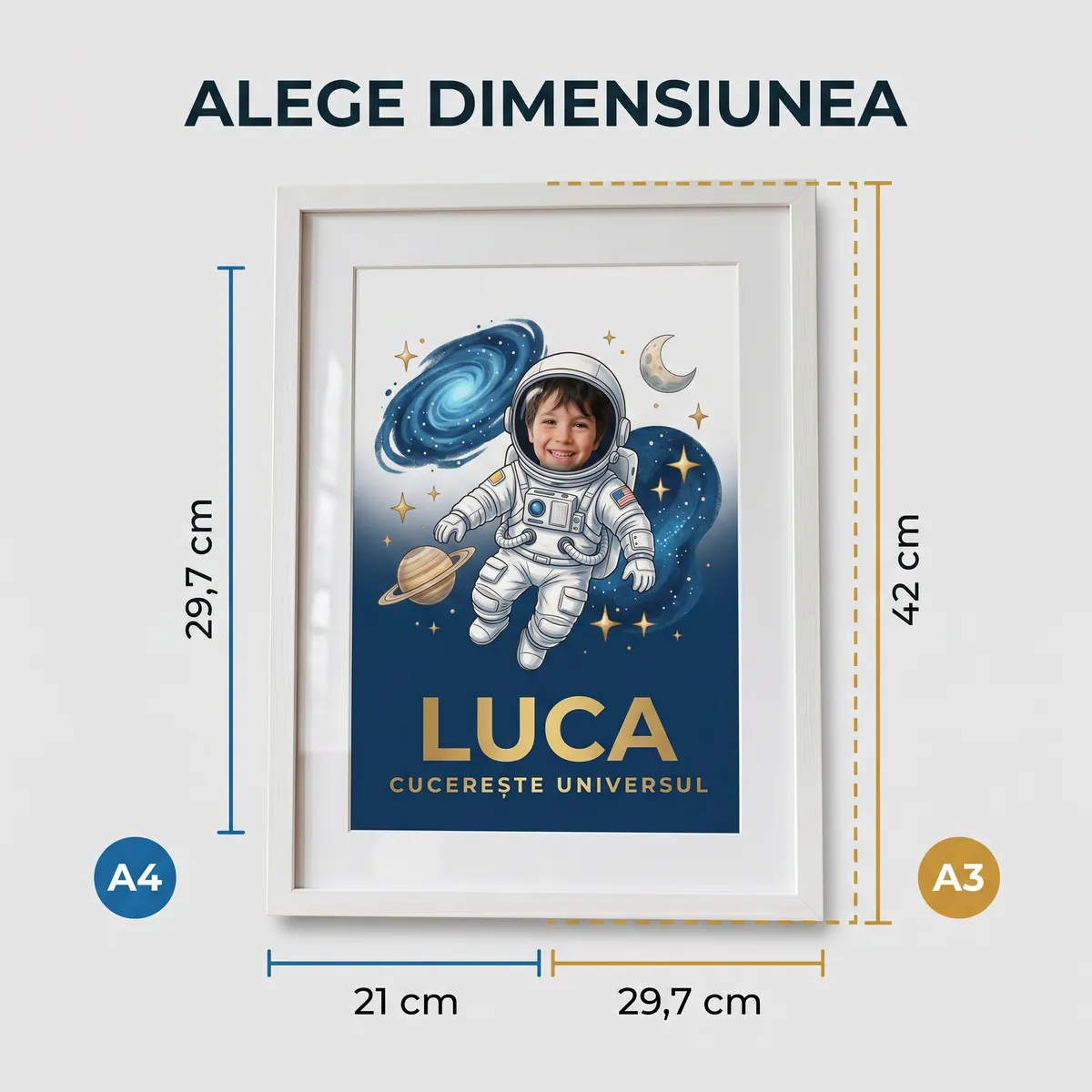 Tablou personalizat Micul Astronaut - cadou copii Alpacka Gift [4]